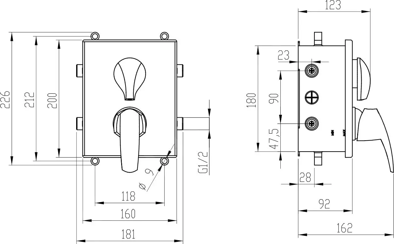 Novaservis Metalia 56 - Grifo Empotrado Para 2 Dispositivos Con Cuerpo, Cromo BOX56052R,0 - Imagen 2