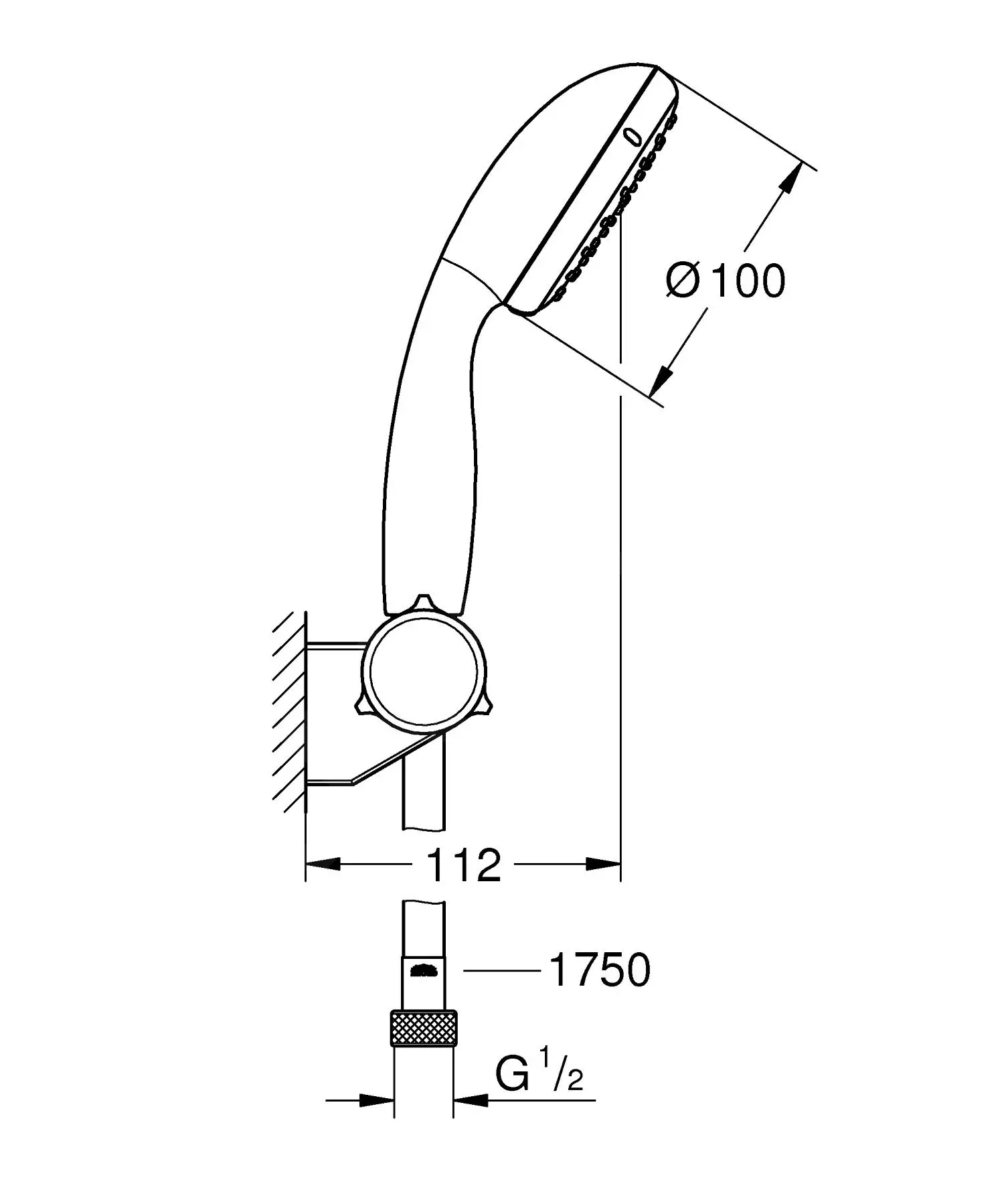 Grohe Tempesta New - Conjunto De Ducha, 2 Chorros, Cromo 2760110E - Imagen 2