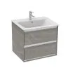Ideal Standard Connect Air - Mueble Bajo Lavabo 600x440x517 Mm, Roble Gris/blanco Mate E0818PS