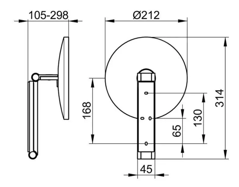 Keuco Espejos Cosméticos - Espejo De Pared Cosmético, Cromo 17612010000 - Imagen 2
