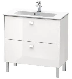 Duravit Brioso - Armario De Lavabo Compact, 835x820x389 Mm, 2 Cajones, Blanco Brillante BR440702222