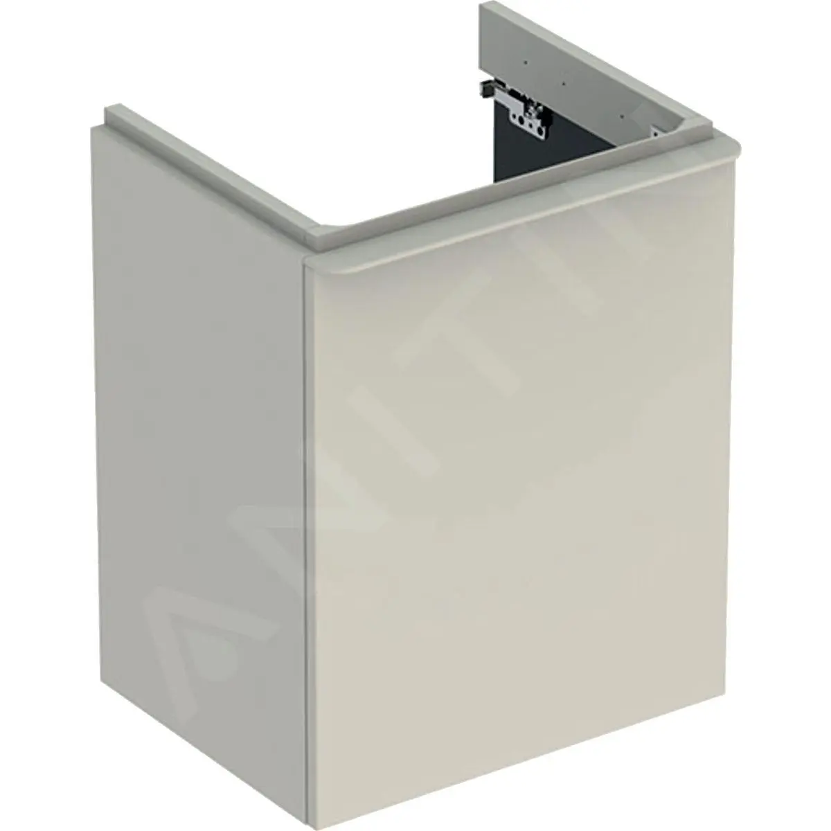 Geberit Smyle Square - Mueble De Lavabo, 492x406x617 Mm, 1 Puerta, Bisagras A La Izquierda, Gris Arena 500.364.JL.1