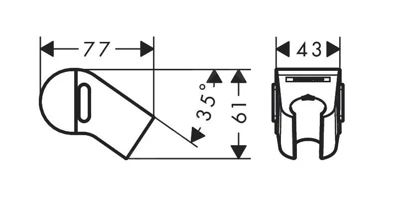 Hansgrohe WallStoris - Soporte Deslizante, Negro Matee 27917670 - Imagen 2