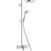 Hansgrohe Croma Select S - Grifo De Bañera Termostático Showerpipe 180 Con Accesorios, 2 Chorros, Blanco/cromo 27351400
