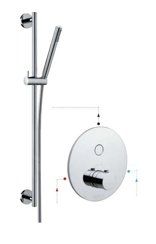 Paffoni Compact Box - Grifo Empotrado Termostático De Ducha, Blanco Mate CPT013BO - Imagen 3