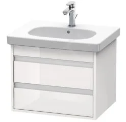 Duravit Ketho - Mueble De Lavabo 480x600x455 Mm, 2 Cajones, Blanco Brillante KT665002222