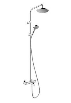 Hansgrohe Vernis Blend - Conjunto De Ducha Showerpipe 200 Con Termostato De Bañera, EcoSmart, Cromo 26079000