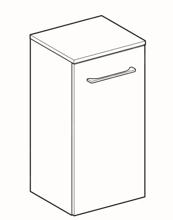Geberit Selnova Square - Armario Superior Lateral 650x330x297 Mm, 1 Puerta, Lava Mate 501.273.00.1 - Imagen 3