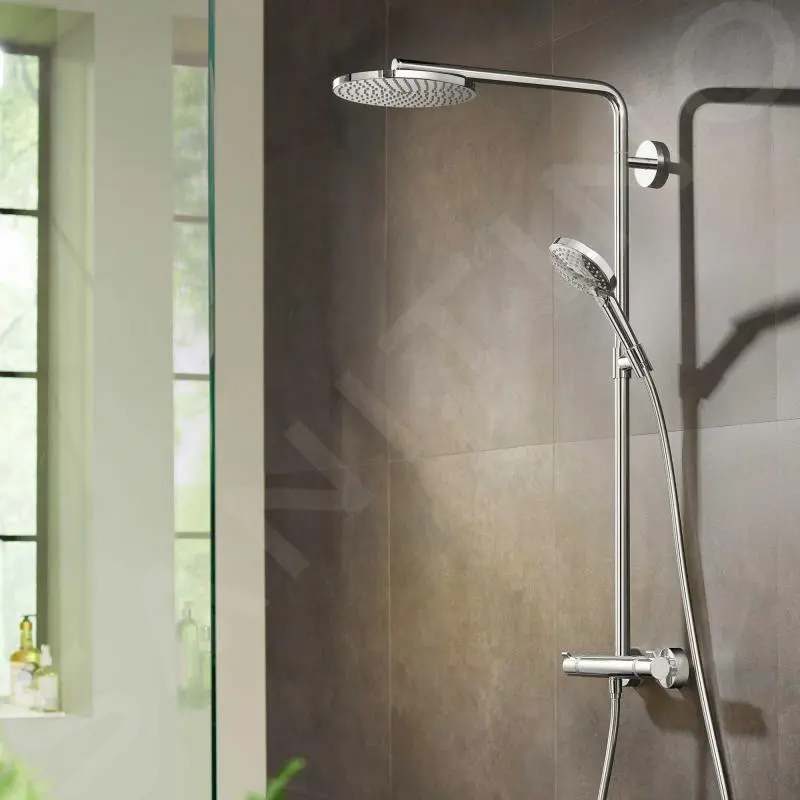 Hansgrohe Raindance Select S - Conjunto De Ducha Con Termostato Showerpipe 240 1jet P, Cromo 27633000 - Imagen 3