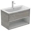 Ideal Standard Connect Air - Mueble Bajo Lavabo 800x440x517mm Mm, Roble Gris/blanco Mate E0827PS