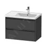 Duravit Ketho.2 - Mueble De Lavabo 549x784x455 Mm, 2 Cajones, Grafito Mate K25286049490000