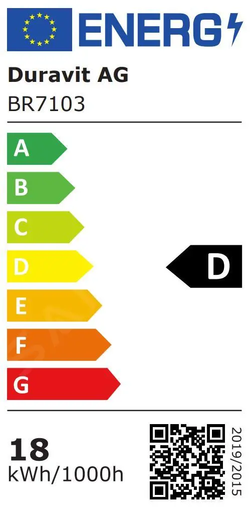 Duravit Brioso - Armario Con Espejo 760x1020x148 Mm, 2 Puertas, Blanco Brillante BR7103022221000 - Imagen 4