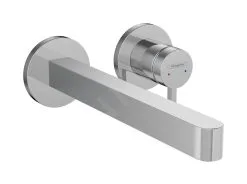 Hansgrohe Finoris - Grifo Empotrado De Lavabo De 2 Orificios, EcoSmart, Cromo 76050000