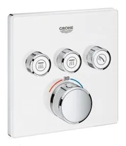 Grohe Grohtherm SmartControl - Grifo Termostático Empotrado De Bañera Con 3 Válvulas, Blanco Luna 29157LS0