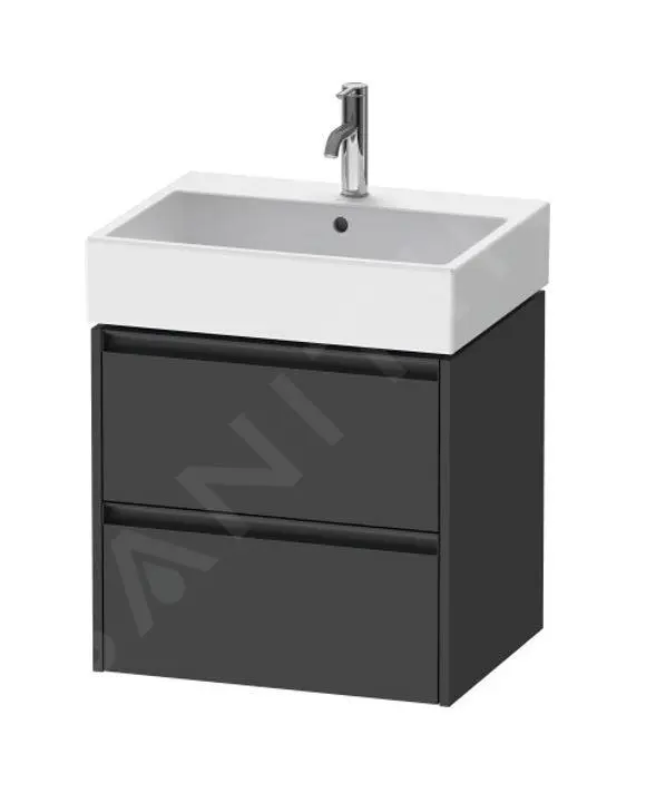 Duravit Ketho.2 - Mueble De Lavabo 549x584x460 Mm, 2 Cajones, Grafito Mate K25275049490000