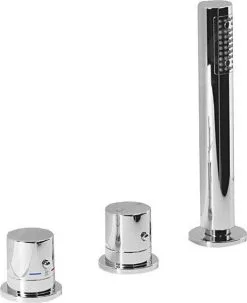 Sapho Grifería - Grifo Termostático GO, Para Borde De Bañera, Instalación De 3 Orificios, Cromo TH102