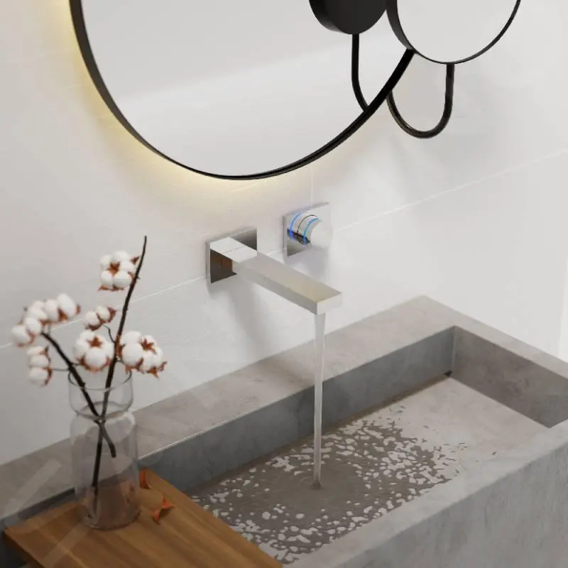 Steinberg IFlow - Grifo Empotrado Automático De Lavabo, Con Termostato, Instalación De 2 Orificios, Cromo 390 1816 - Imagen 5