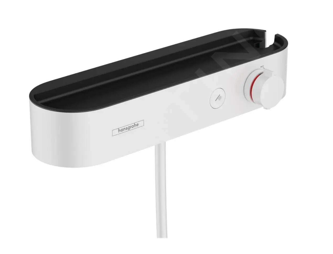 Hansgrohe WallStoris - Conjunto De Cabezal De Ducha 105, 3 Chorros, Termostato Y Accesorios De Baño, Blanco Mate 24250700 - Imagen 4