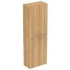 Ideal Standard I.Life S - Armario Alto Para Baño 400x210x1200 Mm, 1 Puerta Izquierda/derecha, Roble T5289NX