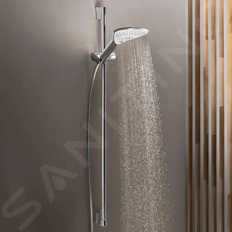 Kludi Fizz - Juego De Cabezal De Ducha, Manguera Y Barra 900 Mm, 3 Chorros, Cromo 6774005-00 - Imagen 3