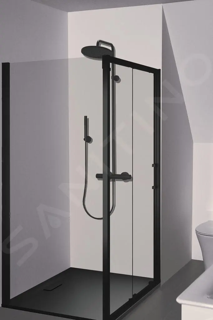 Ideal Standard CeraTherm - Conjunto De Ducha T25 Con Termostato, 300 Mm, 1 Chorro, Negro BC748XG - Imagen 6