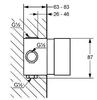 Kludi Cuerpos De Montaje - Cuerpo De Montaje Termostático Empotrado 35158 - Imagen 2