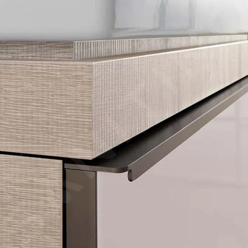 Geberit Citterio - Armario Bajo El Lavabo 750 Mm, Con Superficie De Almacenamiento, Gris Marrón Brillante/ Roble Beige 500.562.JI.1 - Imagen 4