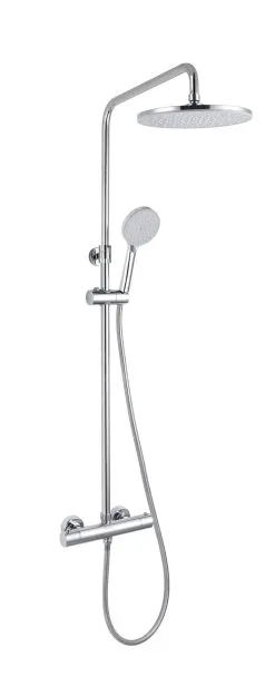 Kielle Aura - Conjunto De Ducha Con Termostato, 228 Mm, 3 Chorros, Cromo 20602020