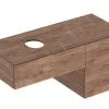 Geberit VariForm - Mueble De Lavabo, 1200x510x550 Mm, 3 Cajones Y Tapón De Olores, Nogal 501.186.00.1