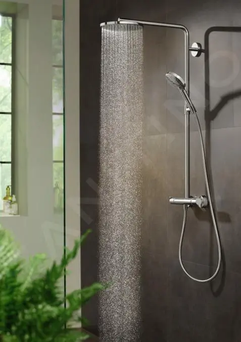 Hansgrohe Raindance Select S - Conjunto De Ducha Con Termostato Showerpipe 240 1jet P, Cromo 27633000 - Imagen 4