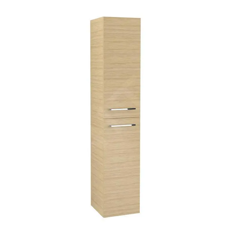 Villeroy & Boch Avento - Armario Alto, 350x1760x372 Mm, 2 Puertas, Nordic Oak A89400VJ
