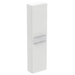 Ideal Standard I.Life S - Armario Alto Para Baño 400x210x1600 Mm, 2 Puertas Izquierda/derecha, Blanco Matee T5288DU