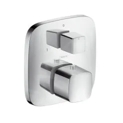 Hansgrohe PuraVida - Grifo Termostático Empotrado Con Válvula De Cierre E Inversor, Cromo 15771000