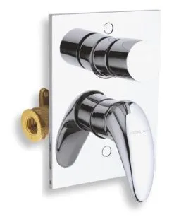 Novaservis Metalia 55 - Grifo Empotrado Para 2 Dispositivos, Con Conmutador Para 2 Salidas, Cromo 55050R,0