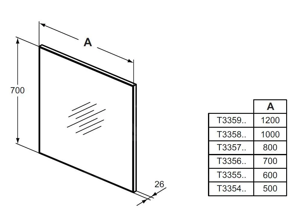 Ideal Standard Mirror&Light - Espejo 1000x700 Mm Con Marco T3358BH - Imagen 2