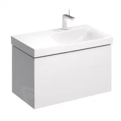 Geberit Xeno 2 - Armario Bajo El Lavabo 900 Mm Con Superficie De Almacenamiento, Cajón Con Iluminación LED, Blanco Brillante 500.516.01.1