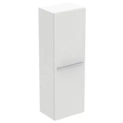 Ideal Standard I.Life A - Armario Alto Para Baño 400x300x1200 Mm, 1 Puerta Izquierda/derecha, Blanco Matee T5261DU