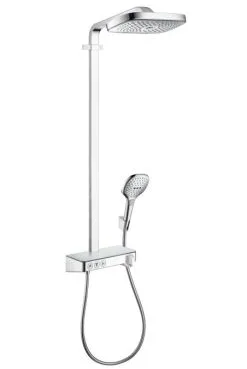 Hansgrohe Raindance Select E - Conjunto De Ducha Showerpipe 300 Con Termostato ShowerTablet Select, 3 Chorros, Cromo 27127000