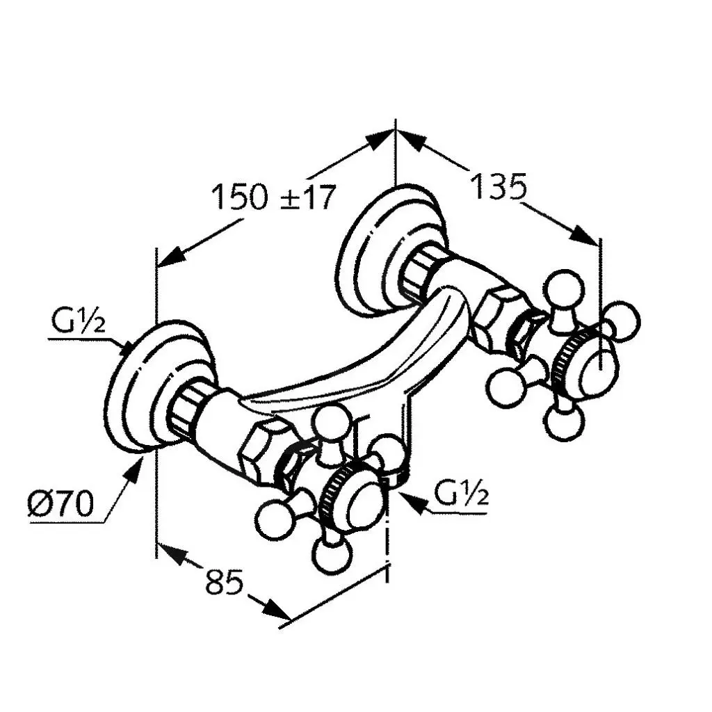 Kludi Adlon - Grifo De Ducha, Oro 516104520 - Imagen 2