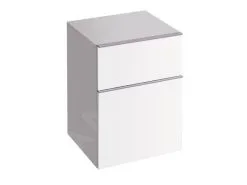 Geberit ICon - Armario Lateral 450x600 Mm, 2 Cajones, Blanco Mate 841045000
