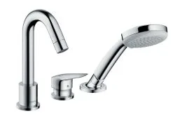Hansgrohe Logis - Grifo Para Borde De Bañera, Instalación De 3 Orificios, Cromo 71310000