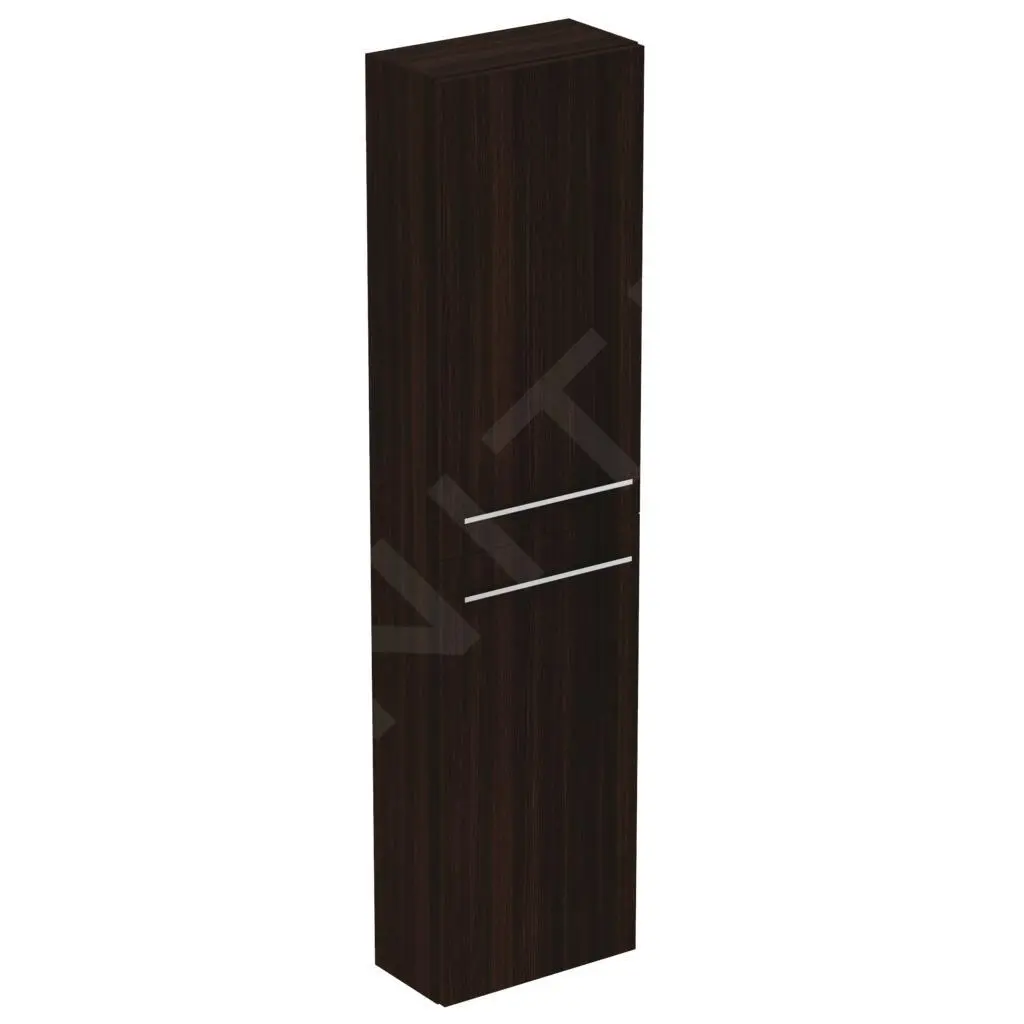 Ideal Standard I.Life S - Armario Alto Para Baño 400x210x1600 Mm, 2 Puertas Izquierda/derecha, Roble Café T5288NW