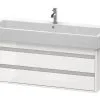 Duravit Ketho - Armario De Lavabo 480x1150x440 Mm, 2 Cajones, Blanco Brillante KT663902222