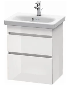 Duravit DuraStyle - Armario De Lavabo Compact, 610x500x368 Mm, 2 Cajones, Blanco Brillante DS640302222