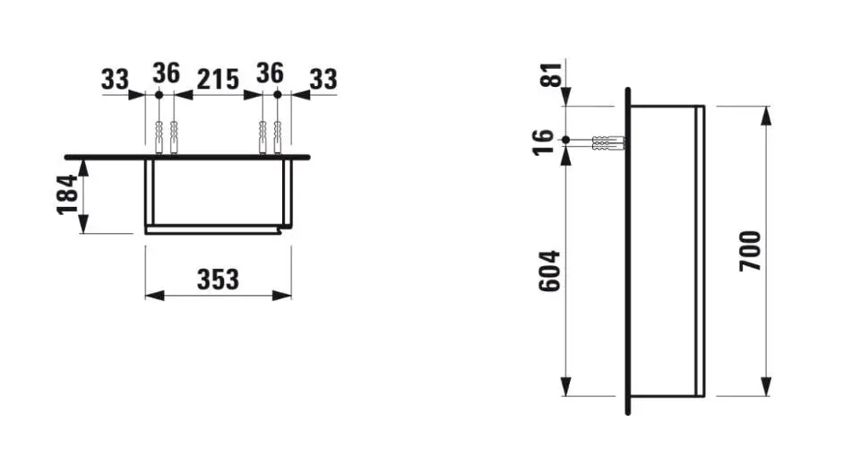Laufen Lani - Armario 70x35 Mm, 1 Puerta, Bisagras A La Izquierda, Gris H4037011122661 - Imagen 2