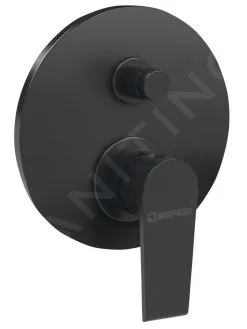 Sapho Kai - Grifo Empotrado De Ducha Con Cuerpo De Montaje, 2 Salidas, Negro Mate KA42/15