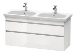 Duravit DuraStyle - Armario De Lavabo 610x1230x448 Mm, 2 Cajones, Blanco Brillante DS649802222