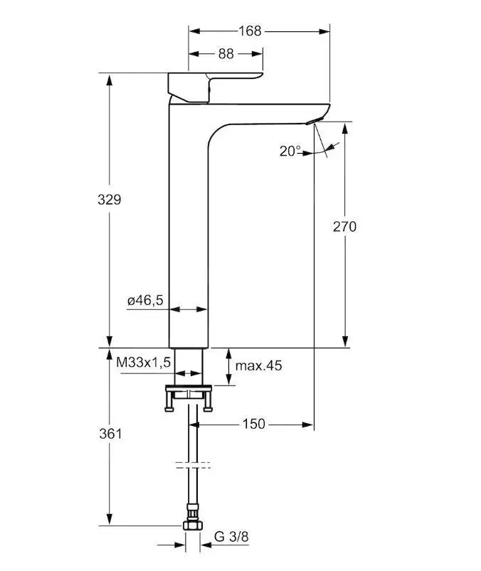 Hansa Ligna - Grifo Monomando De Lavabo, Cromo 06032203 - Imagen 2