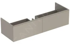 Geberit Xeno 2 - Mueble Bajo Lavabo Varicor 1400 Mm Con Iluminación LED, 2 Cajones, Taupe 500.348.00.1