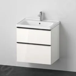 Duravit D-Neo - Mueble Con Lavabo, 634x625x452 Mm, 2 Cajones, Grafito Mate DE012002222